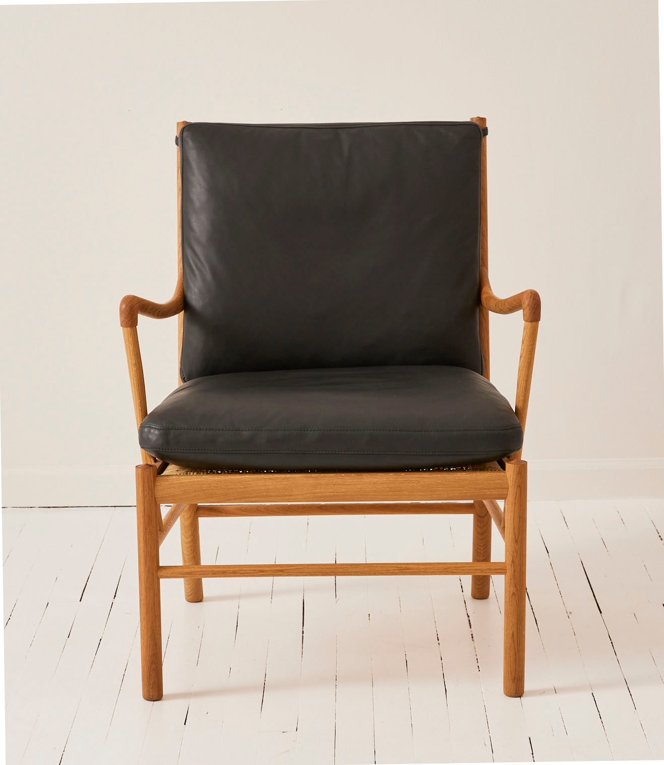 Ole Wanscher OW149  "Colonial" Chair in Oak With Leather Cushions, made by Carl Hansen and Son