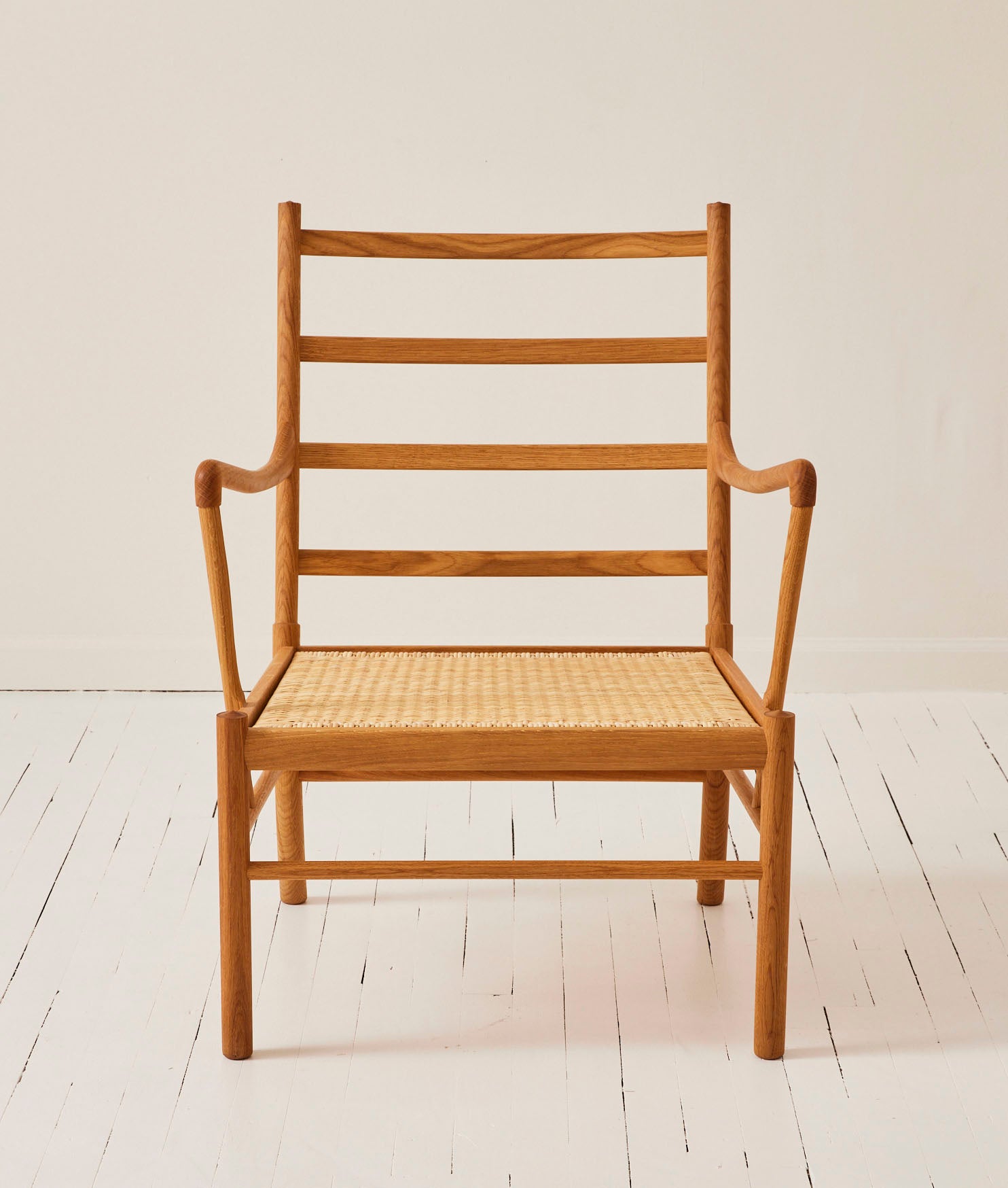 Ole Wanscher OW149  "Colonial" Chair in Oak With Leather Cushions, made by Carl Hansen and Son