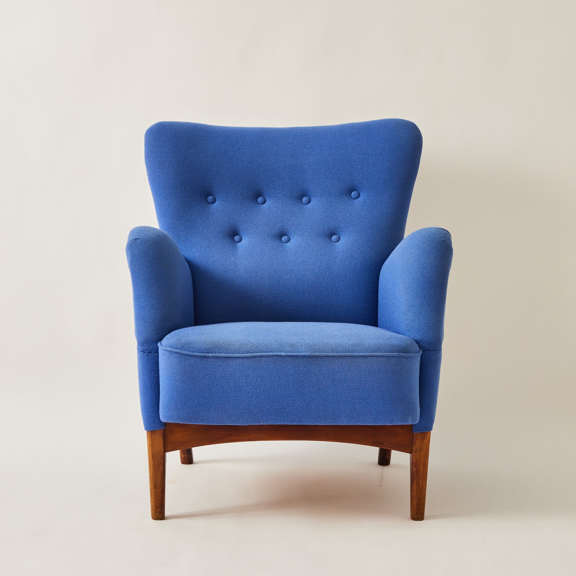 SOLD Danish Easy Chair made by Fritz Hansen, stained beech frame, 1930's-40's