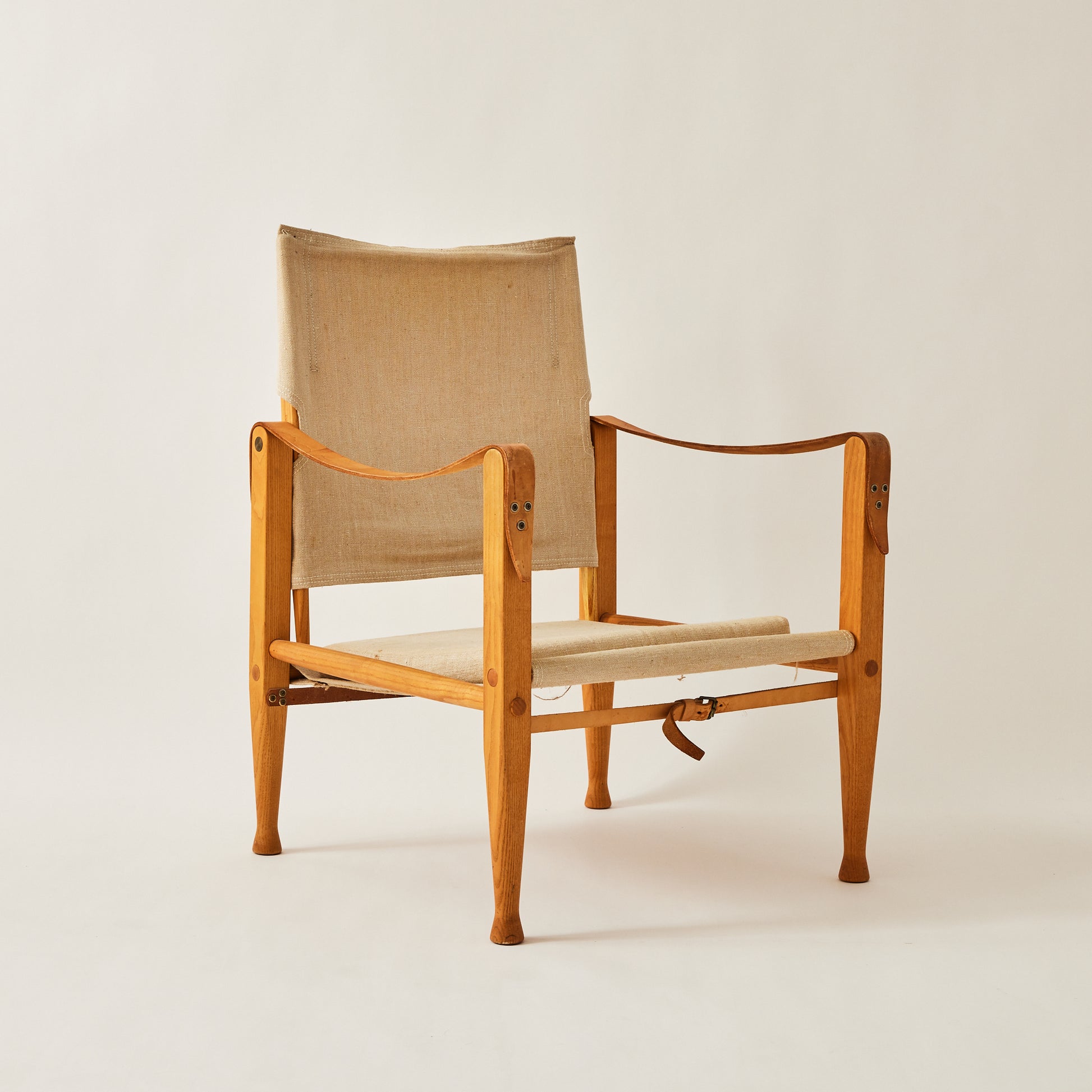 SOLD Kaare Klint Safari Chairs for Rud Rasmussen in  and Canvas