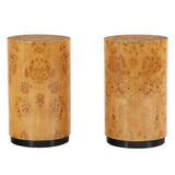 Burl Wood Cylindrical Pedestals