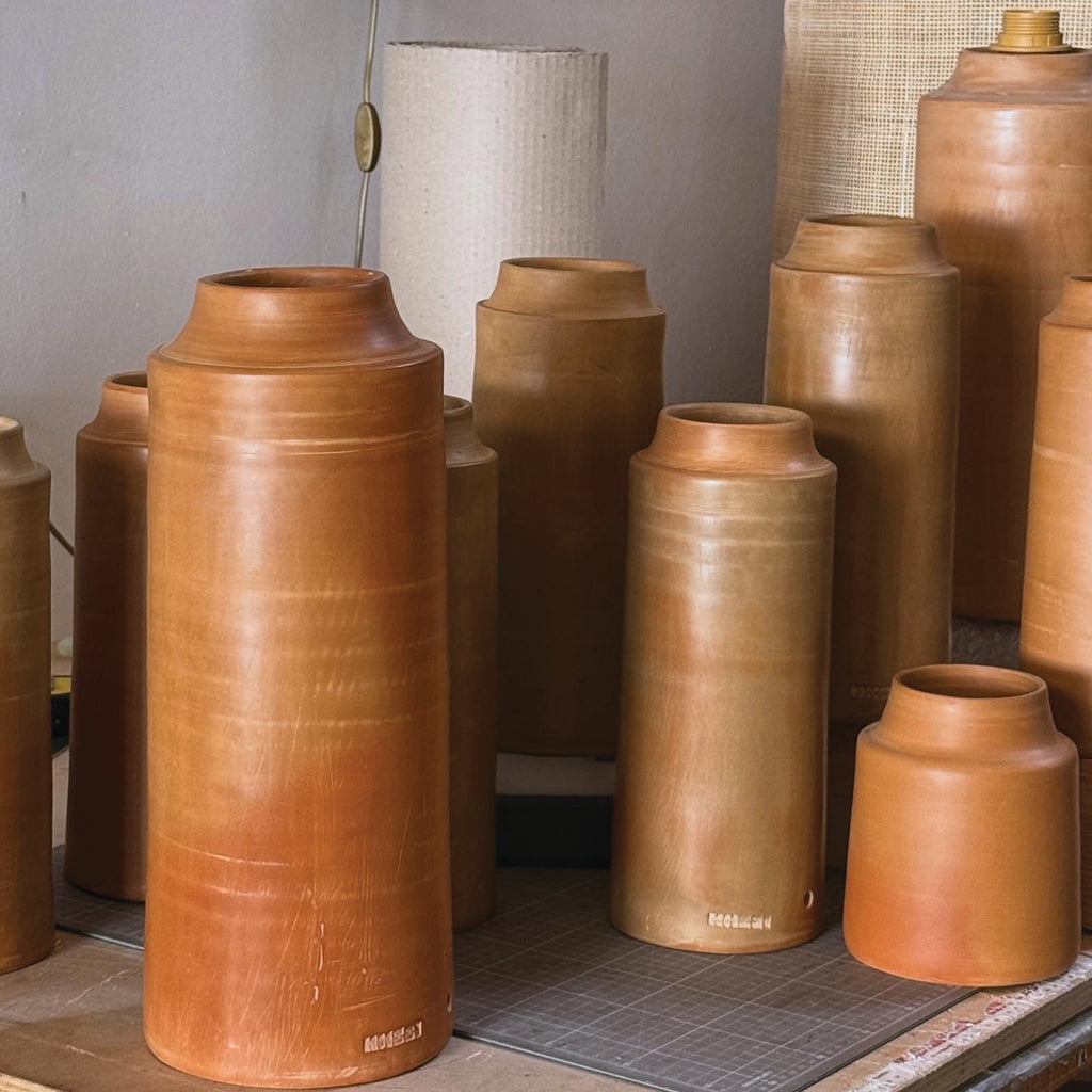 Sonora Linen Medium Table Lamp by Nassi Lamps