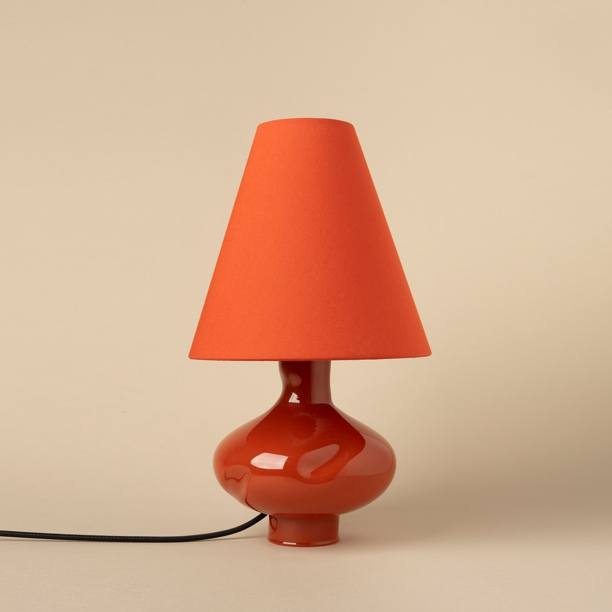 Dark Red Conical Glass Lamp II by Los Objetos Decorativos