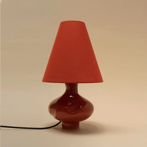 Dark Red Conical Glass Lamp II by Los Objetos Decorativos