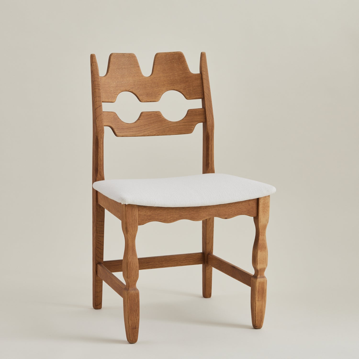SOLD Henry Kjaernulf Oak "Razorblade" Chairs, 1960s Vintage Danish Mid Century, Set of 6