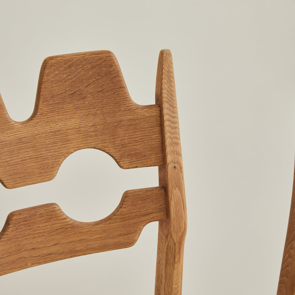 SOLD Henry Kjaernulf Oak "Razorblade" Chairs, 1960s Vintage Danish Mid Century, Set of 6