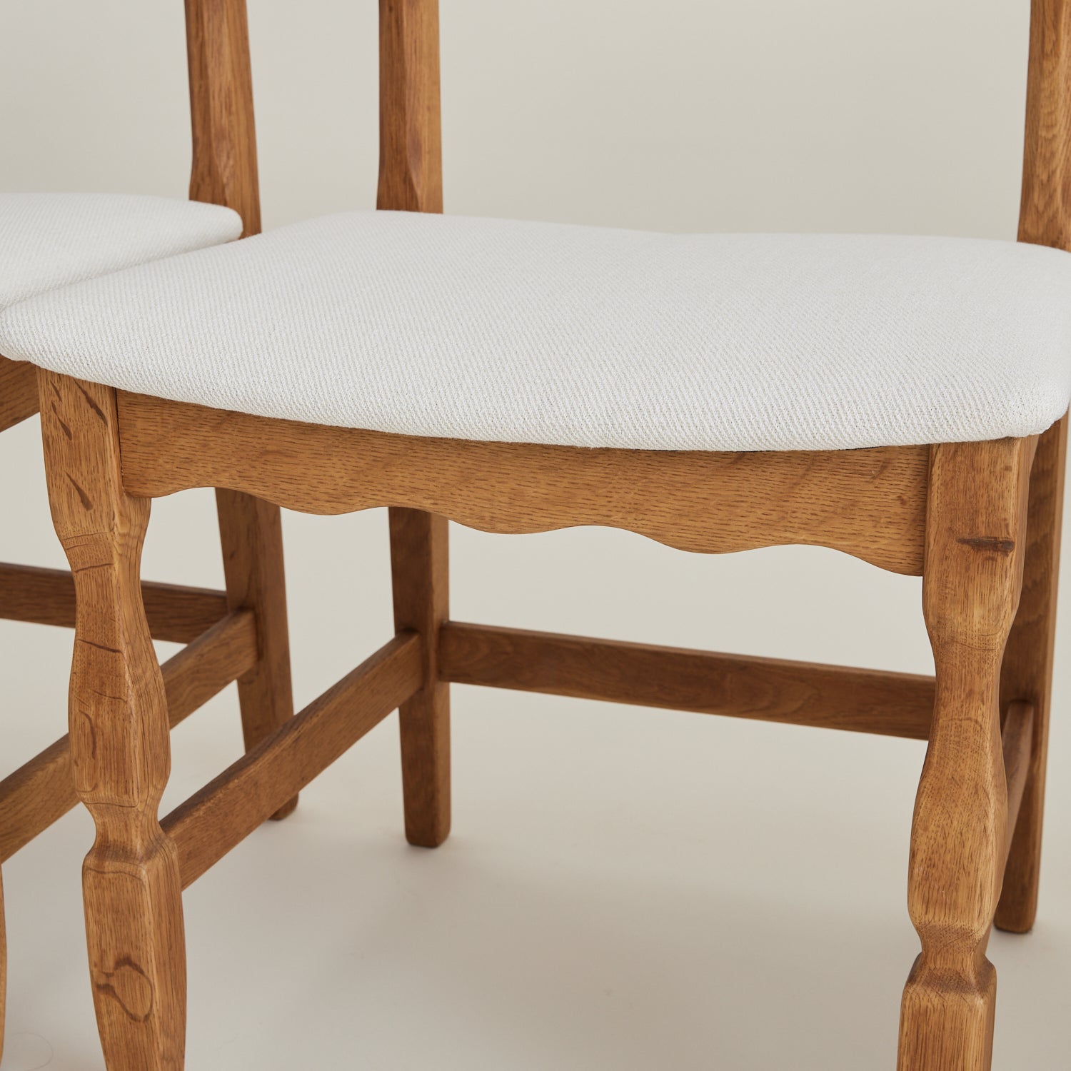 SOLD Henry Kjaernulf Oak "Razorblade" Chairs, 1960s Vintage Danish Mid Century, Set of 6