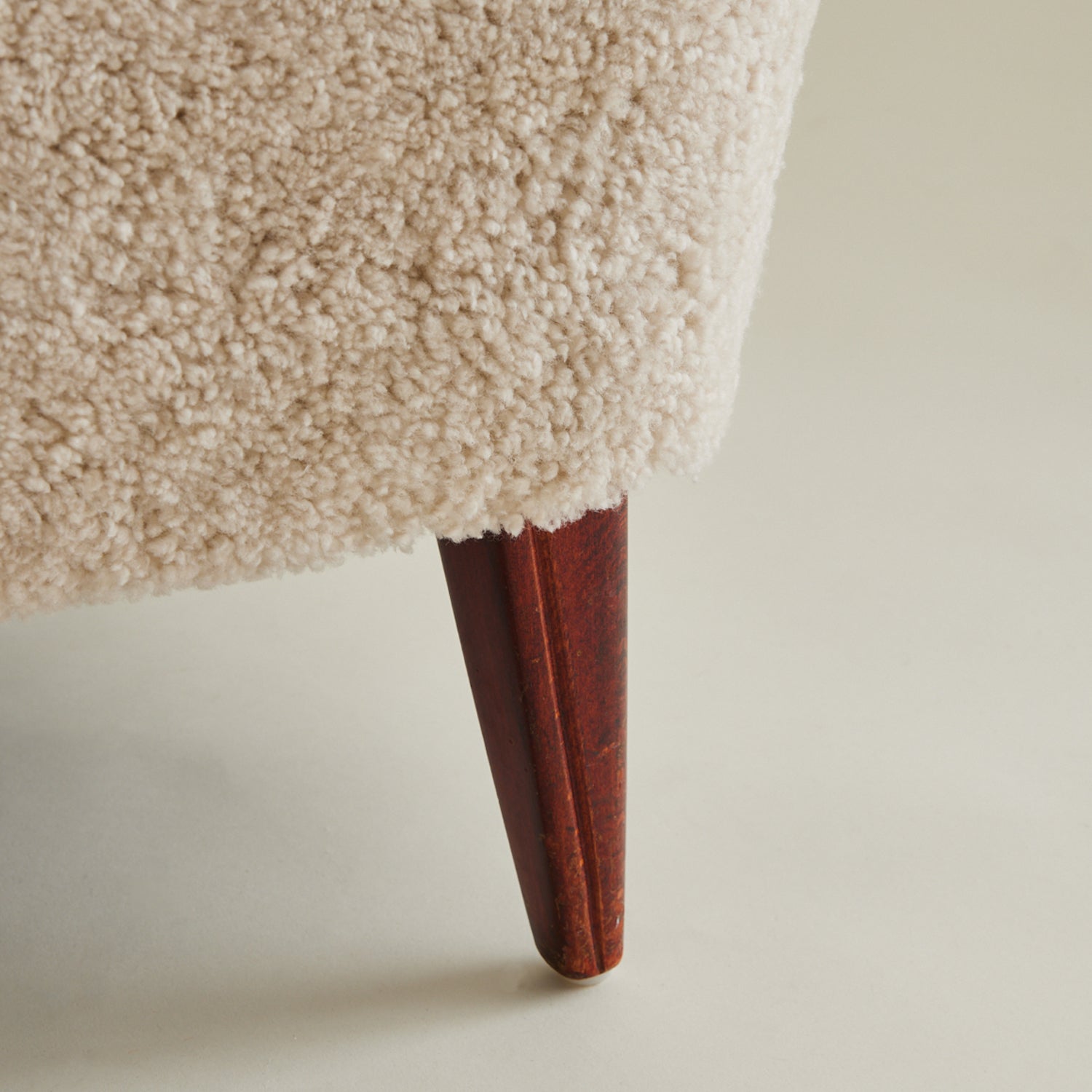 SOLD Gösta Jonsson Style Swedish Sheepskin Loungechair, 1940's