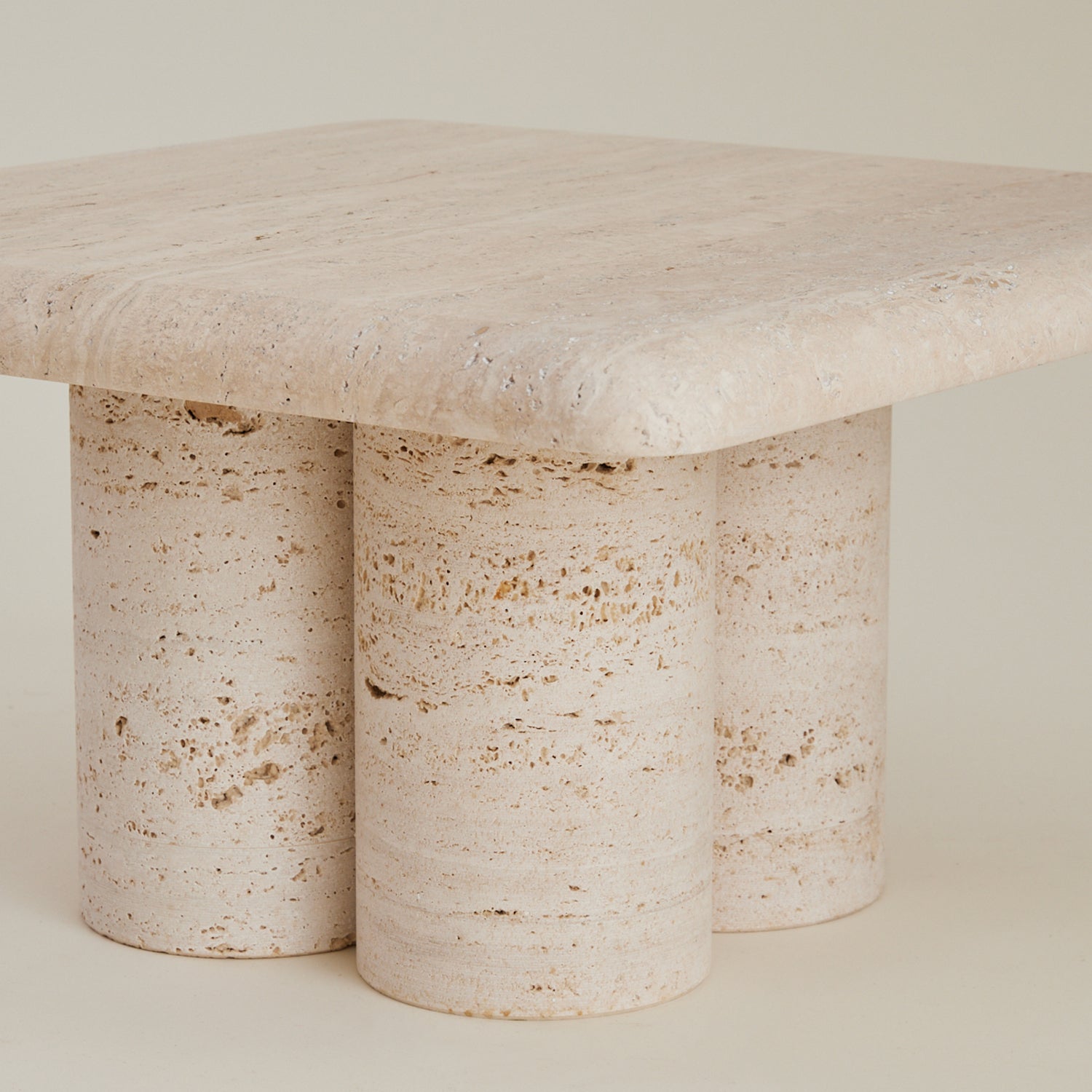 SOLD Mario Bellini attributed Travertine Side Table, 1970's