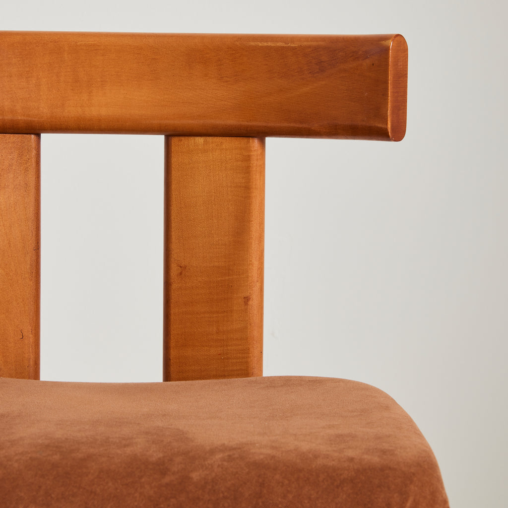 SOLD Luigi Vaghi Italian Modern Walnut Dining Chairs, 1970's, Set of 6