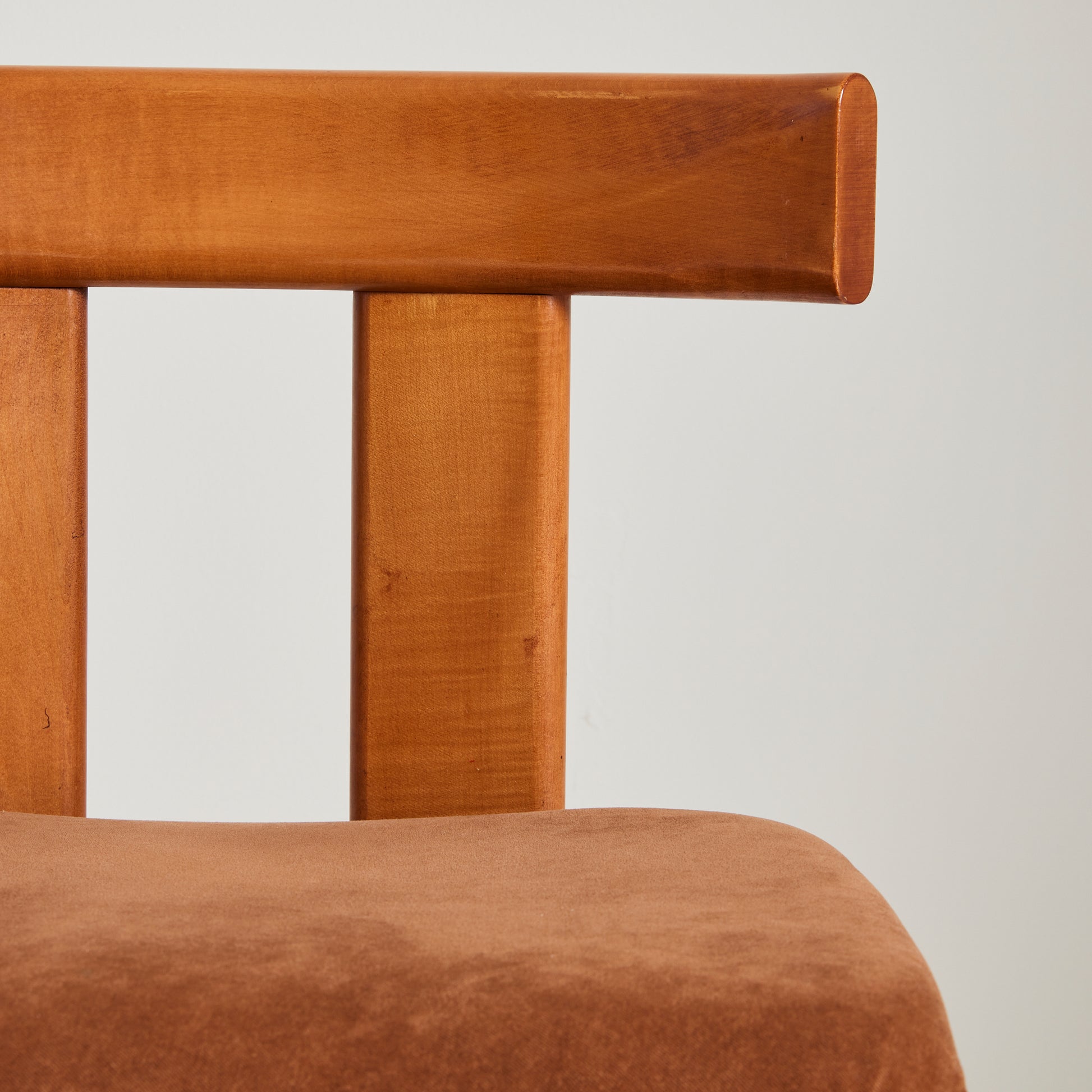 SOLD Luigi Vaghi Italian Modern Walnut Dining Chairs, 1970's, Set of 6