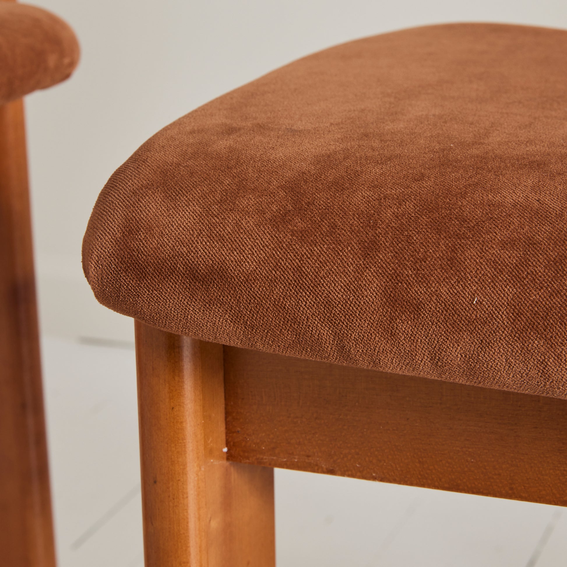 SOLD Luigi Vaghi Italian Modern Walnut Dining Chairs, 1970's, Set of 6