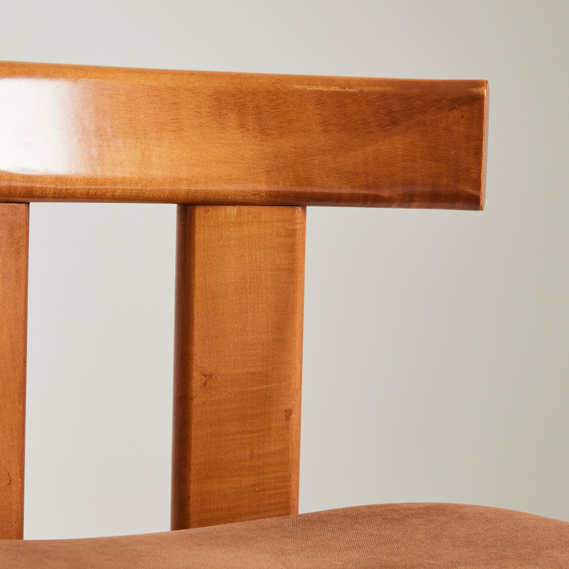 SOLD Luigi Vaghi Italian Modern Walnut Dining Chairs, 1970's, Set of 6