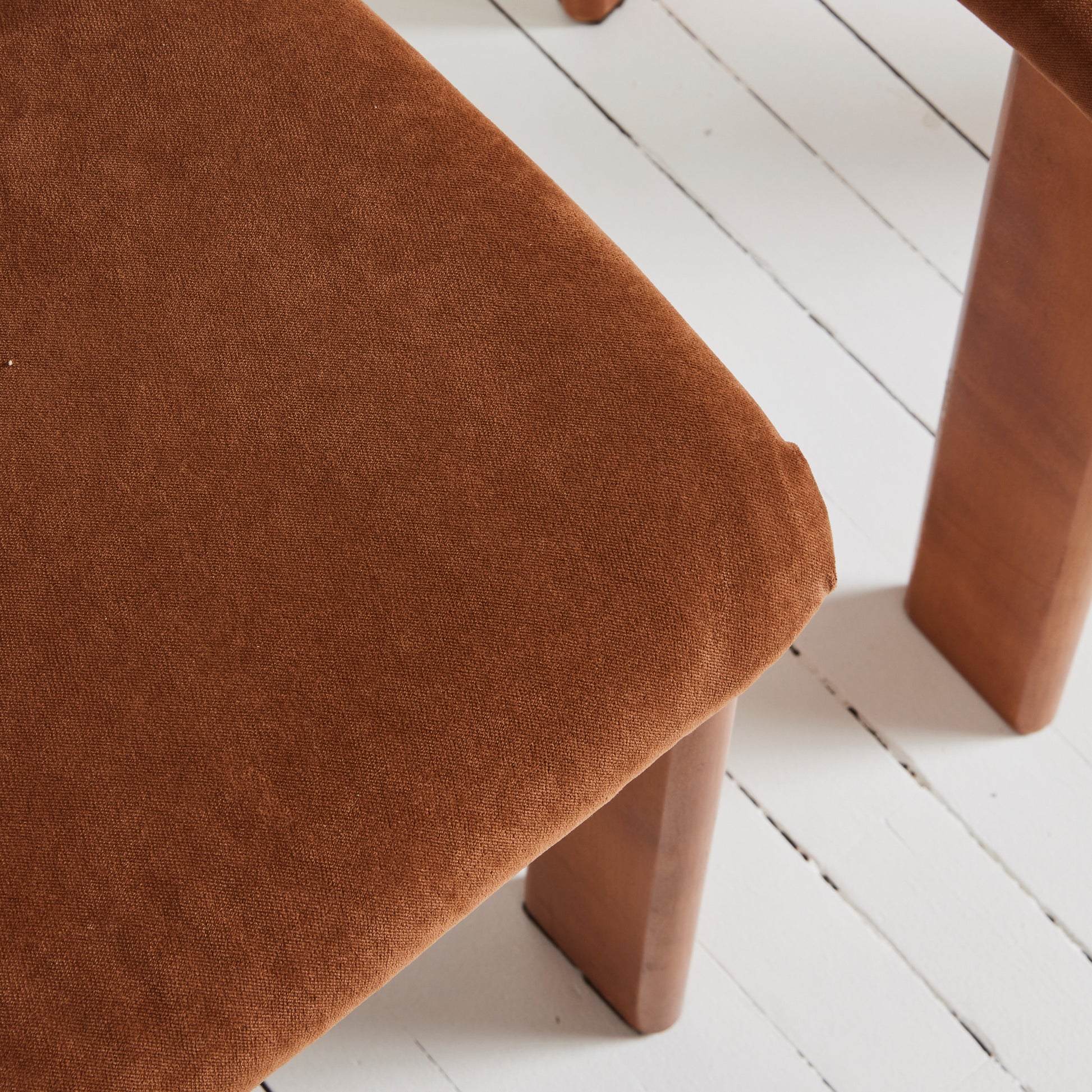 SOLD Luigi Vaghi Italian Modern Walnut Dining Chairs, 1970's, Set of 6