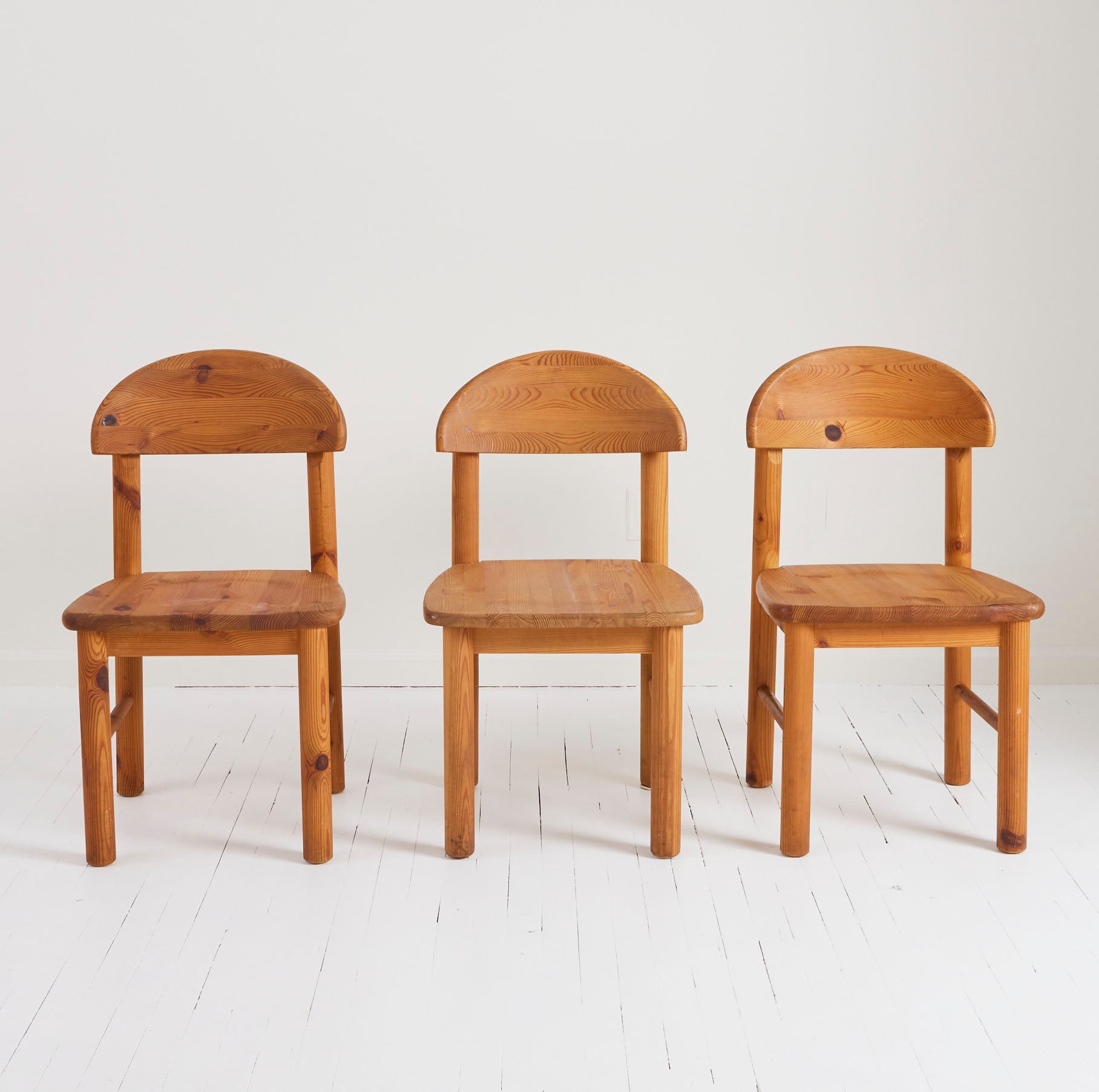 SOLD Rainer Daumiller Pine Dining Chairs, Mid Century Danish Design, 1970's, Set of 8