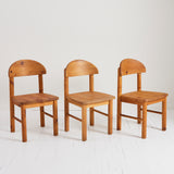 SOLD Rainer Daumiller Pine Dining Chairs, Mid Century Danish Design, 1970's, Set of 8