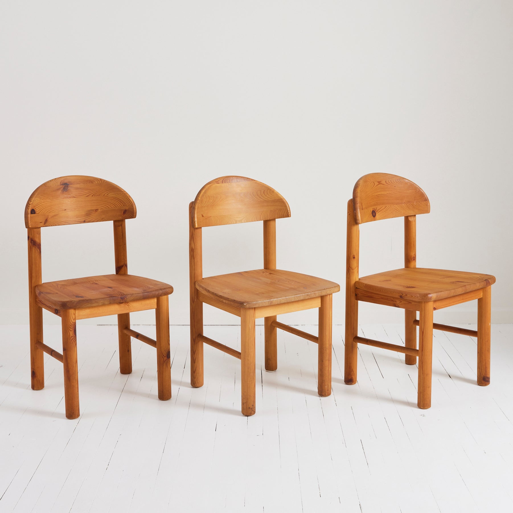 SOLD Rainer Daumiller Pine Dining Chairs, Mid Century Danish Design, 1970's, Set of 8