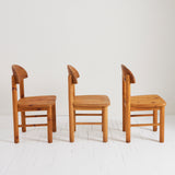 Rainer Daumiller Pine Dining Chairs, Mid Century Danish Design, 1970's, Set of 8