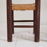 SOLD French Rustic Dining Chairs With Rush Seat, Charlotte Perriand Style, 1960's, Set of 8