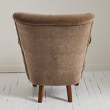 Alfred Christiansen Danish Modern Velvet Mohair Easy Chair, 1940s