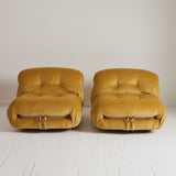 Afra and Tobia Scarpa "Soriana" Lounge Chairs made by Cassina, 1970's, a pair