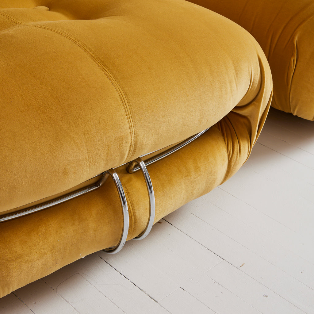 SOLD Afra and Tobia Scarpa "Soriana" Lounge Chairs made by Cassina, 1970's, a pair