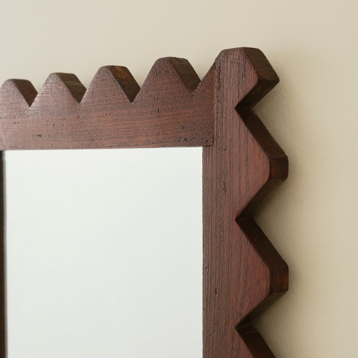 Italian Solid Wood Hand Carved Mirrors, a pair