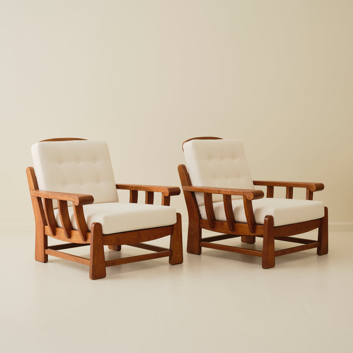 Maison Regain Chairs Chairs, a pair, 1960's