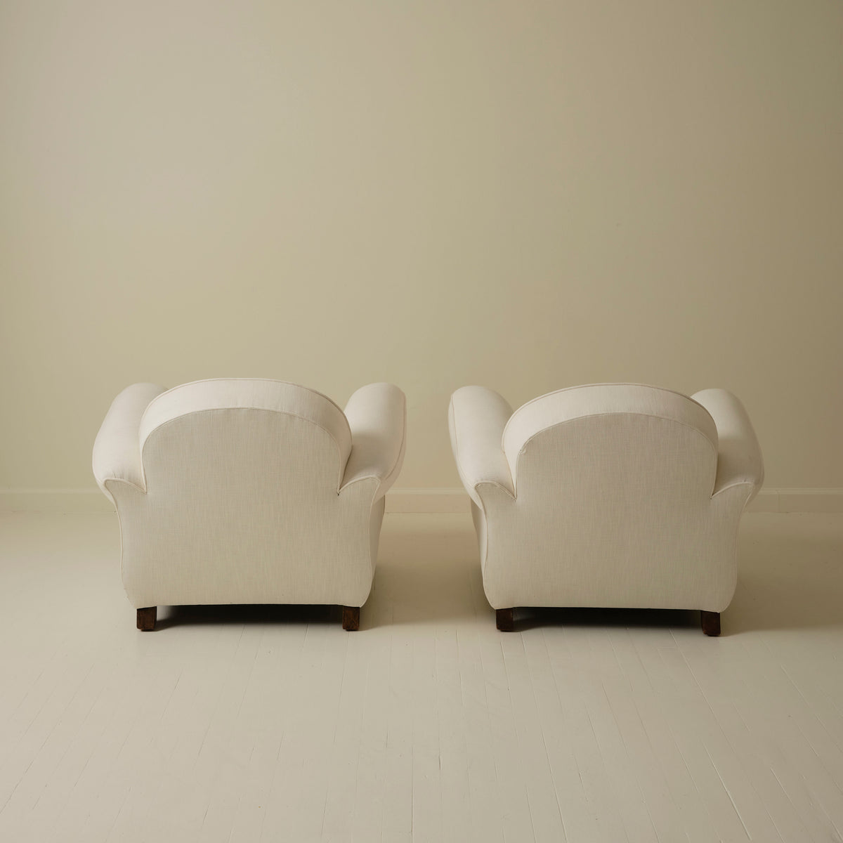 French Art Deco Club Chairs, a Pair, 1940's