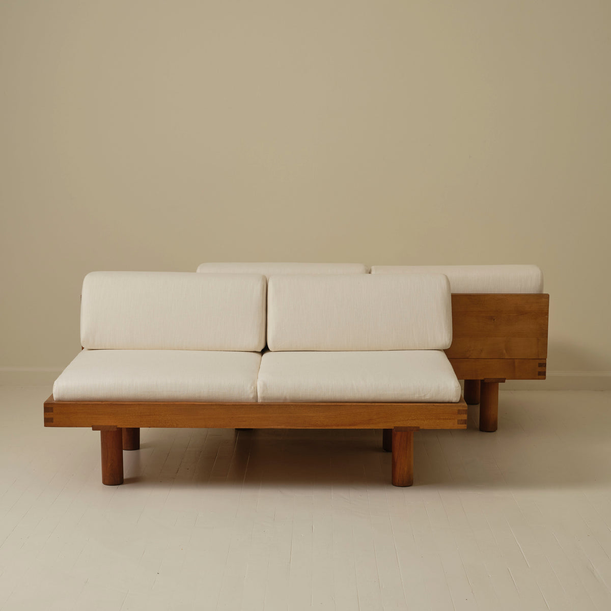 Pierre Chapo "L09E" Two-Seater Sofas, a Pair, 1960s
