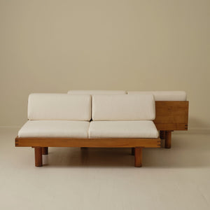 Pierre Chapo "L09E" Two-Seater Sofas, a Pair, 1960s