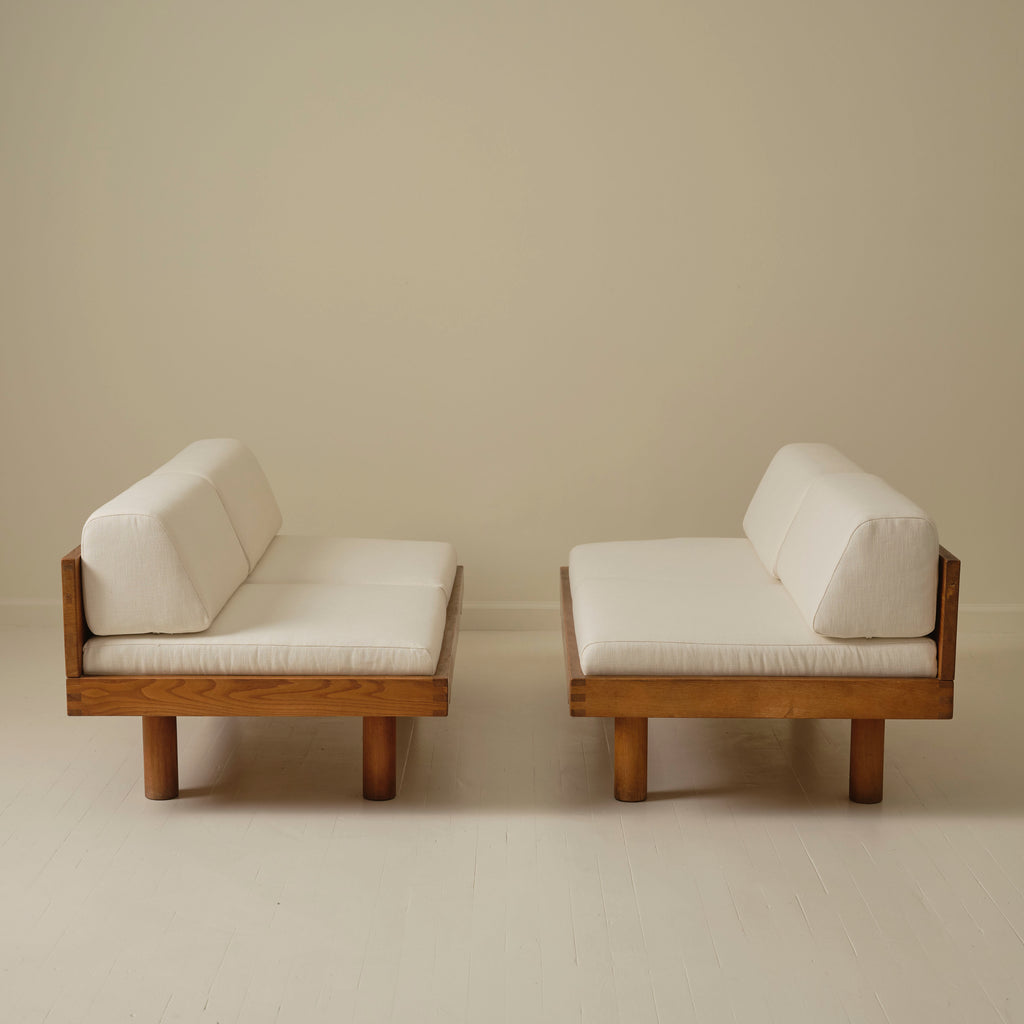 Pierre Chapo "L09E" Two-Seater Sofas, a Pair, 1960s