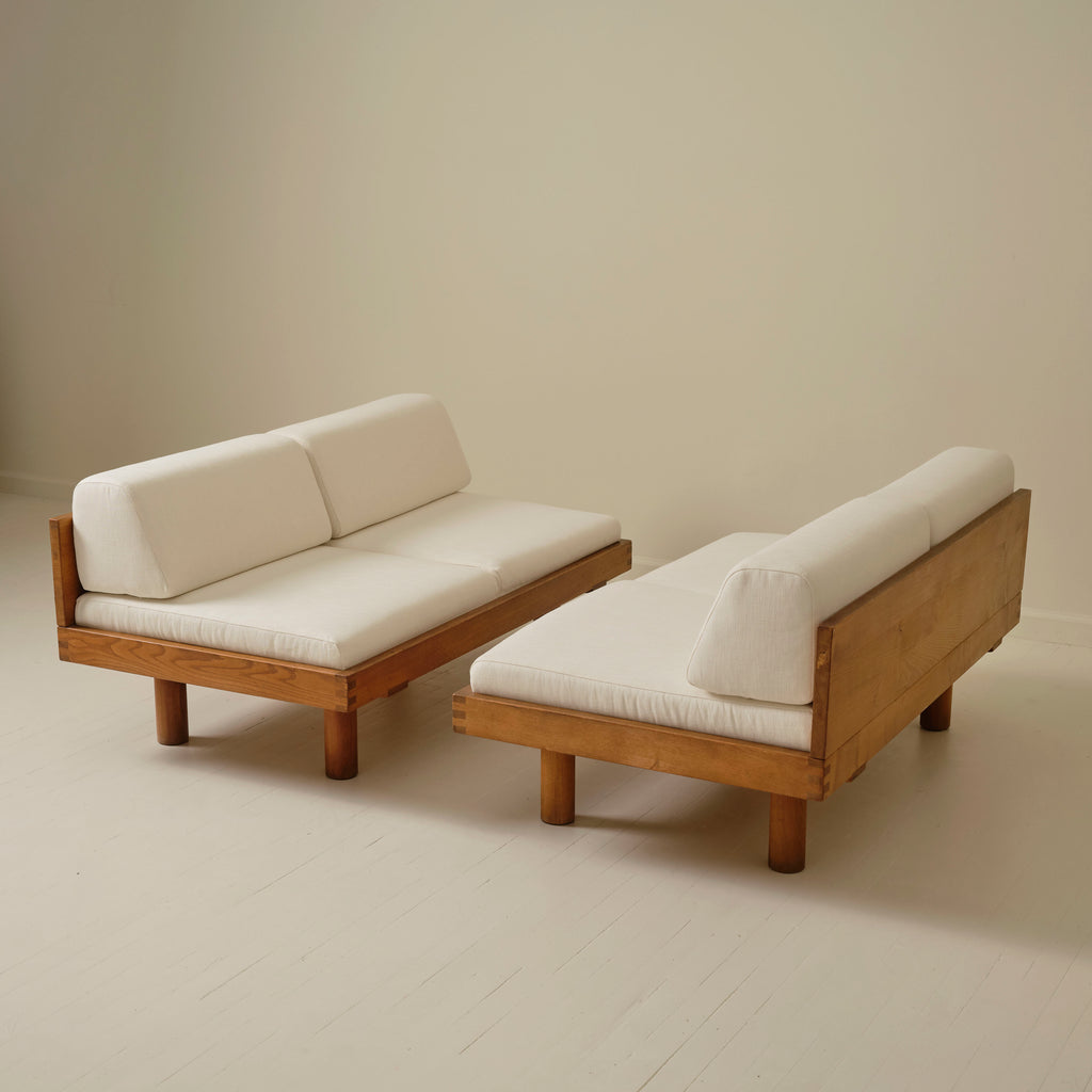 Pierre Chapo "L09E" Two-Seater Sofas, a Pair, 1960s