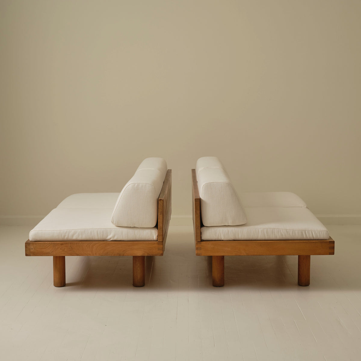 Pierre Chapo "L09E" Two-Seater Sofas, a Pair, 1960s