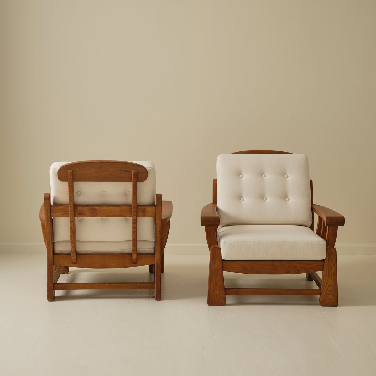 Maison Regain Chairs, a pair, 1960's