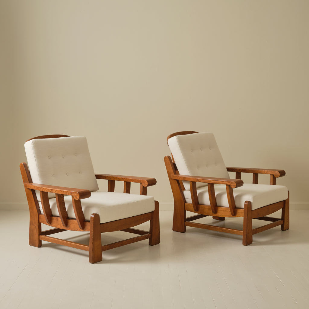 Maison Regain Chairs, a pair, 1960's