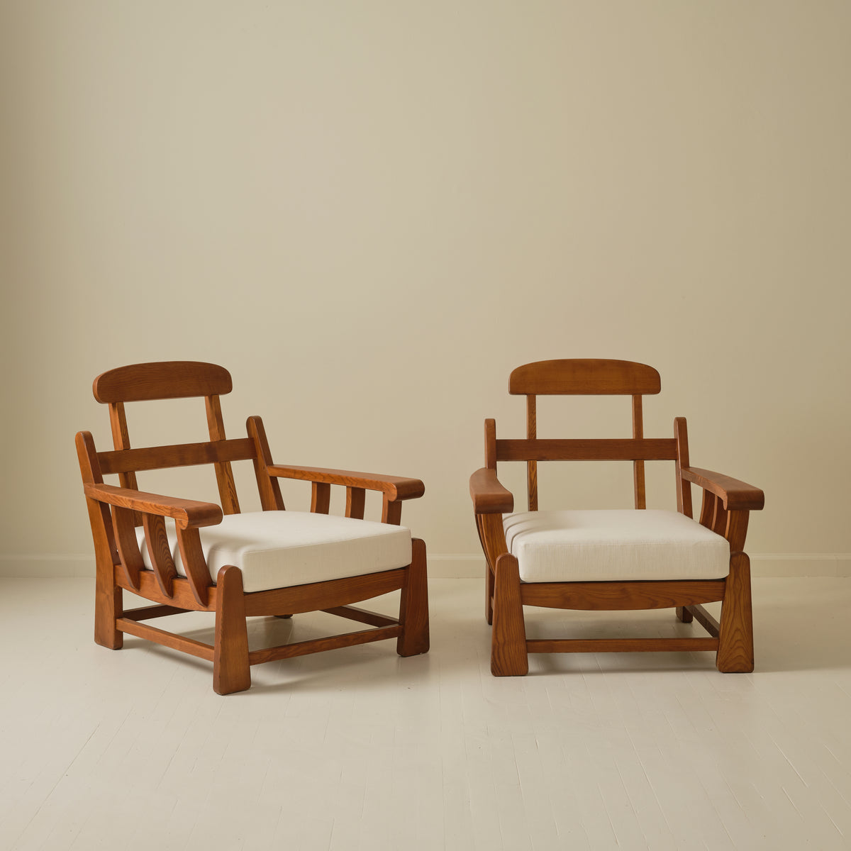 Maison Regain Chairs, a pair, 1960's