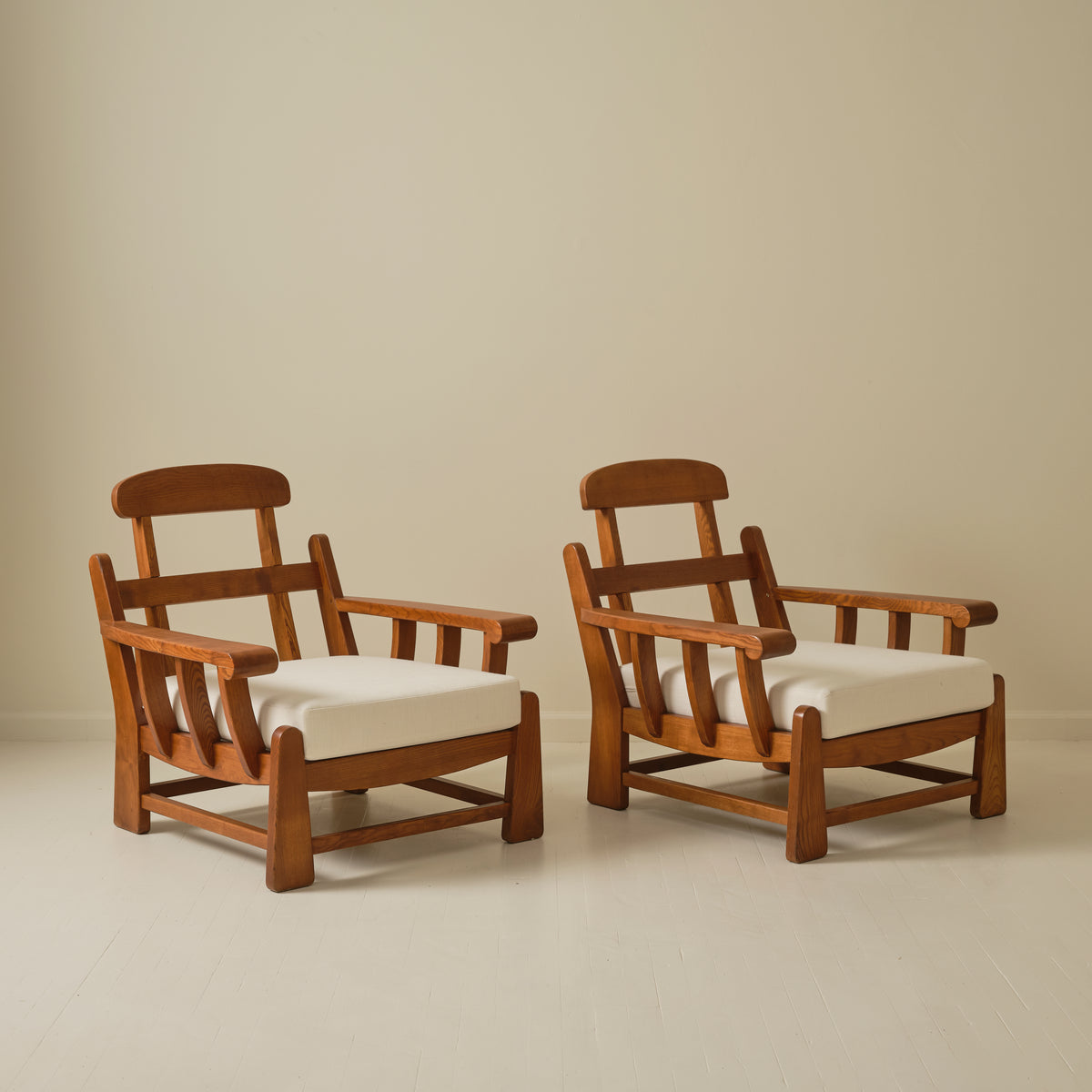 Maison Regain Chairs, a pair, 1960's