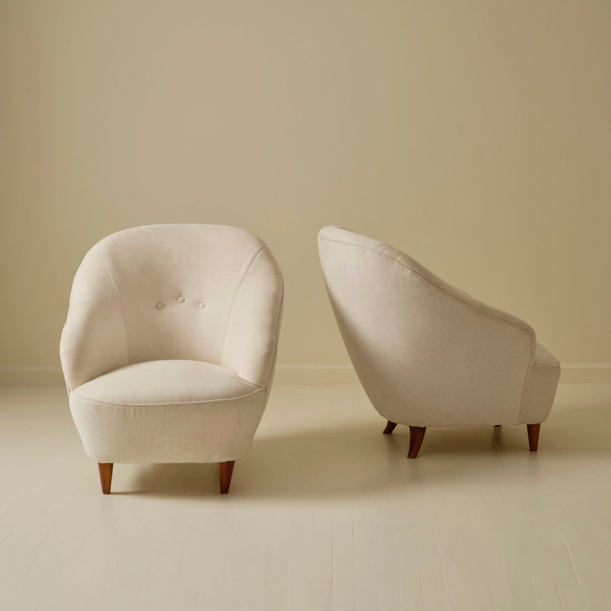 Gio Ponti by Casa & Giardino Armchairs, a Pair, 1940s