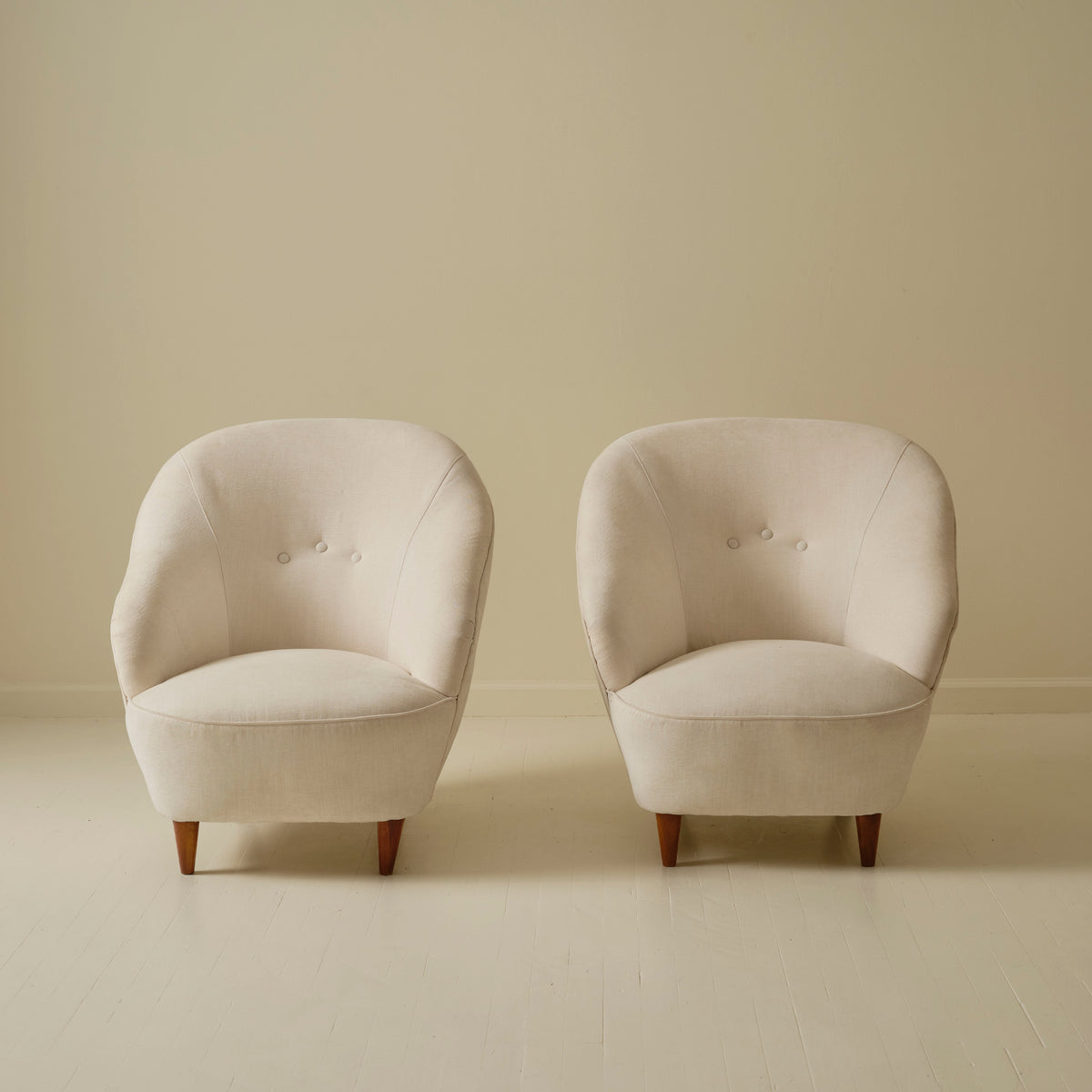Gio Ponti by Casa & Giardino Armchairs, a Pair, 1940s
