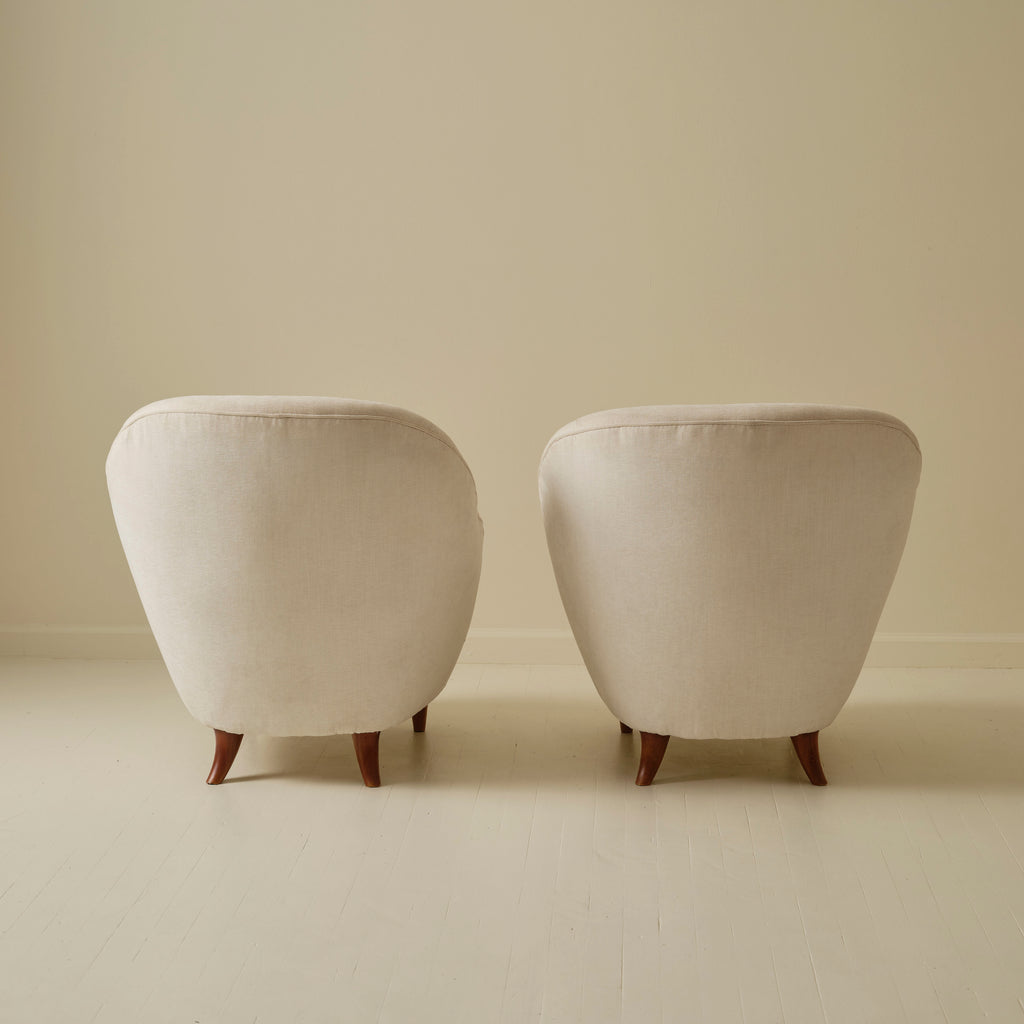 Gio Ponti by Casa & Giardino Armchairs, a Pair, 1940s
