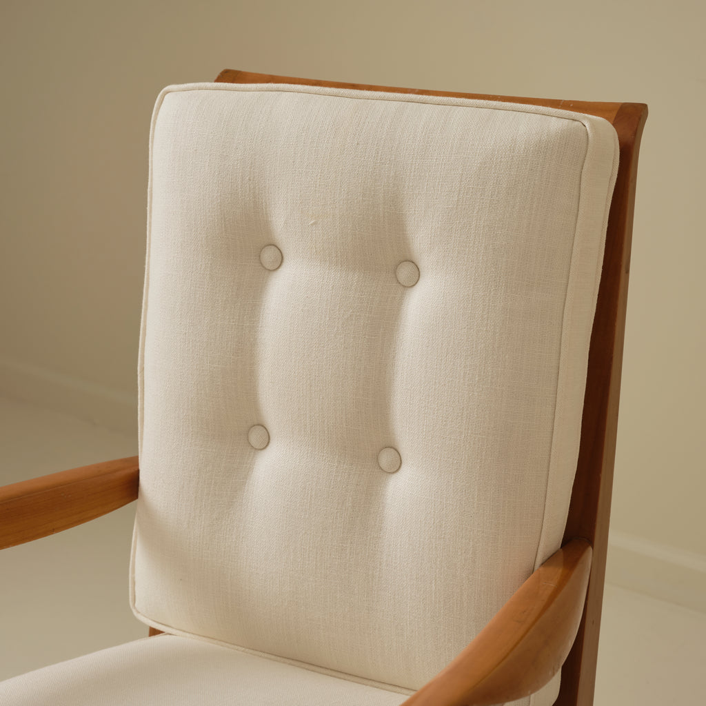 Roger Landault French Mid Century Armchairs, a Pair, 1950s