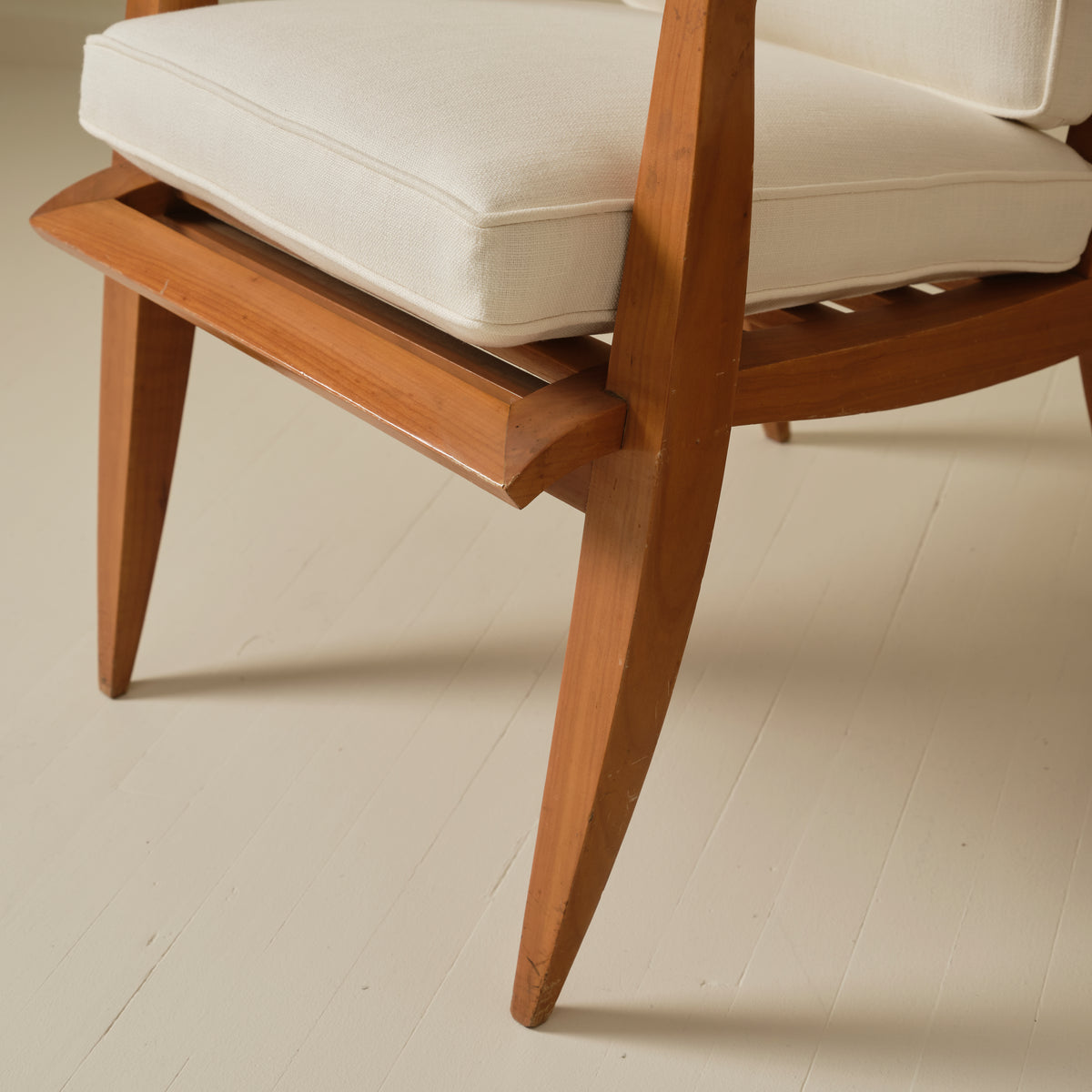 Roger Landault French Mid Century Armchairs, a Pair, 1950s