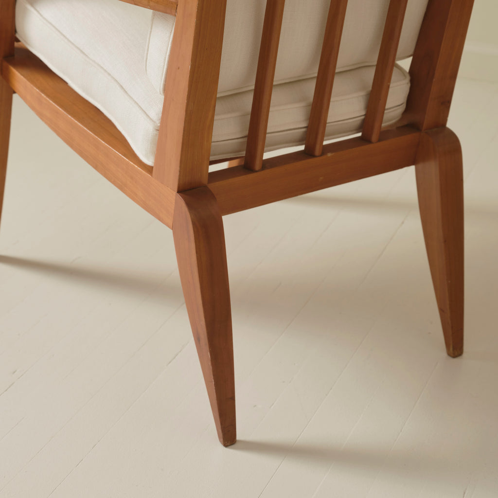 Roger Landault French Mid Century Armchairs, a Pair, 1950s