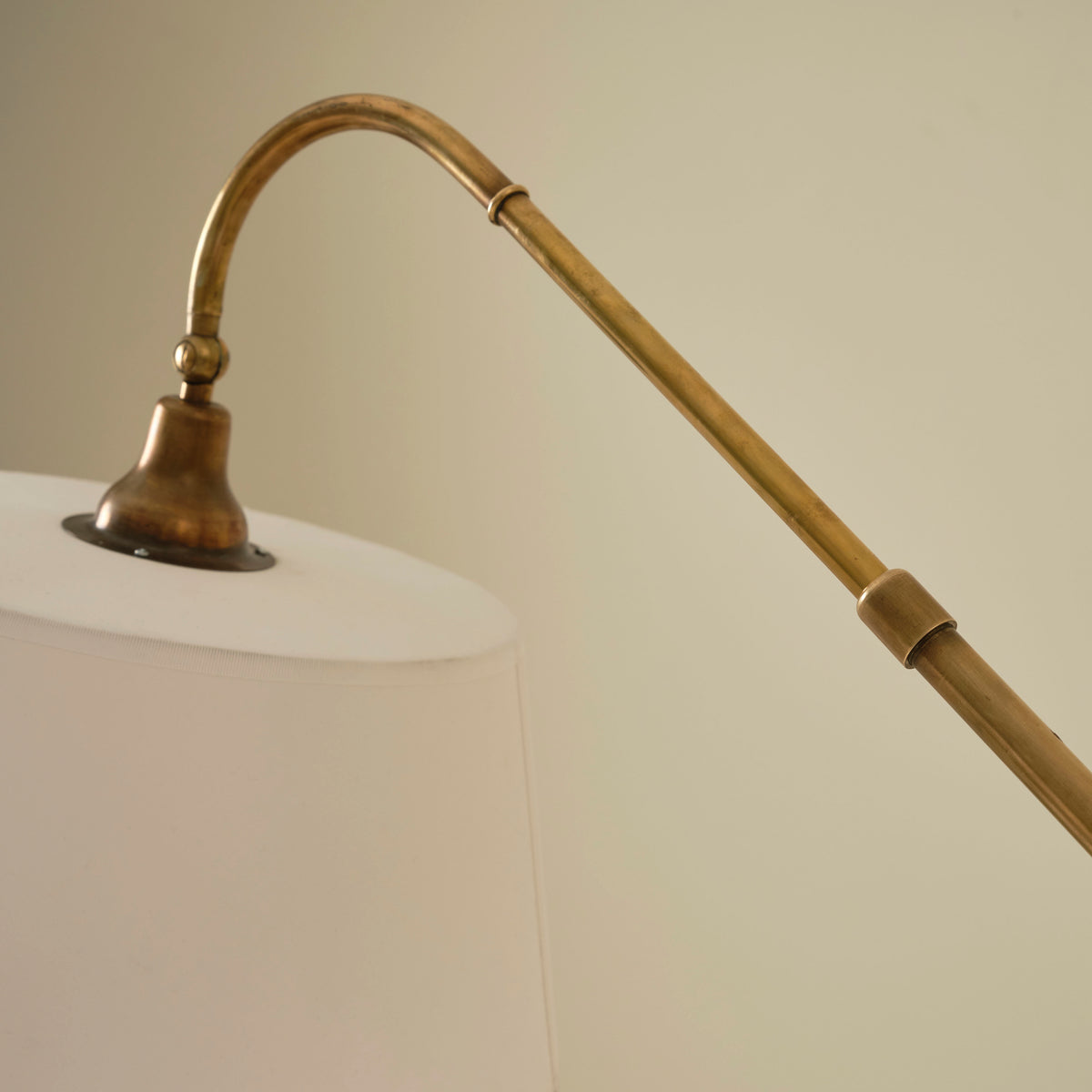 Italian Mid Century Brass Floor Lamp with Marble Base