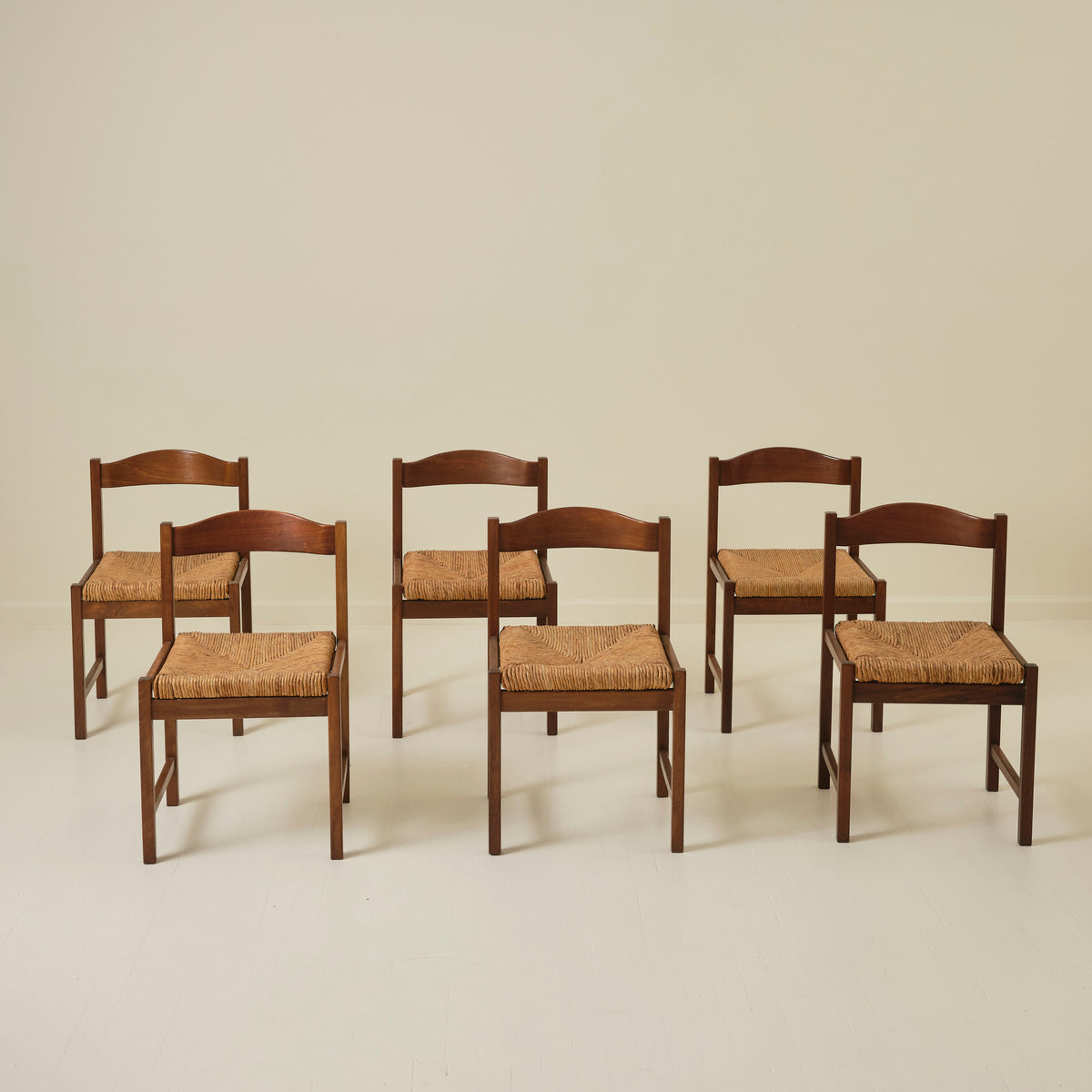 Giovanni Michelucci "Torbecchia" Series Dining Chairs by Poltronova, Set of 6, 1960s