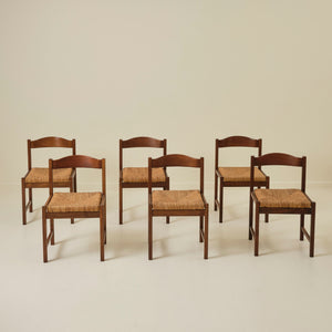 Giovanni Michelucci "Torbecchia" Series Dining Chairs by Poltronova, Set of 6, 1960s