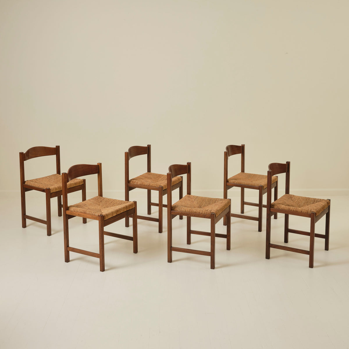Giovanni Michelucci "Torbecchia" Series Dining Chairs by Poltronova, Set of 6, 1960s