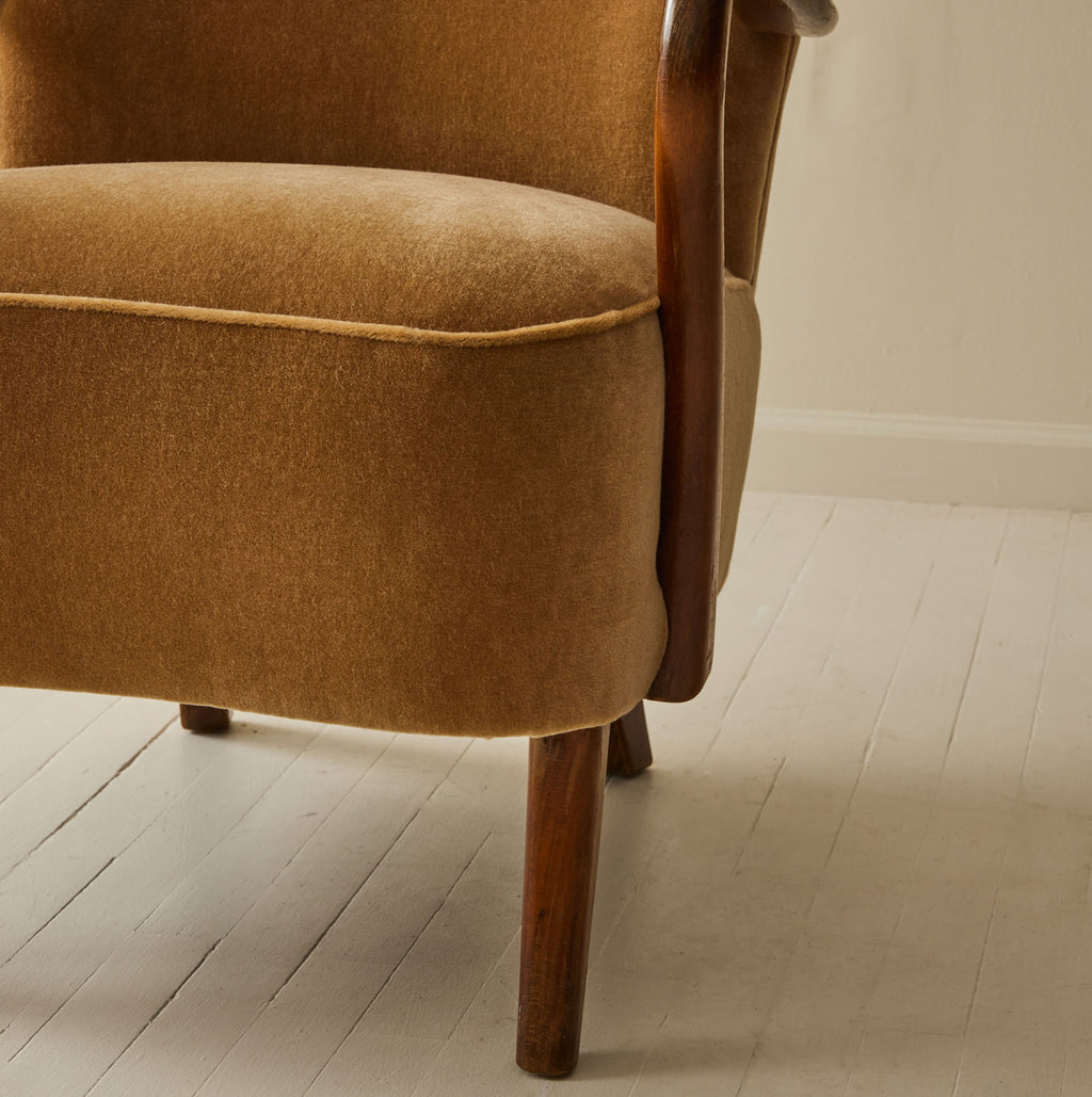 SOLD Danish Modern Alfred Christiansen Beech wood chair, 1940's.