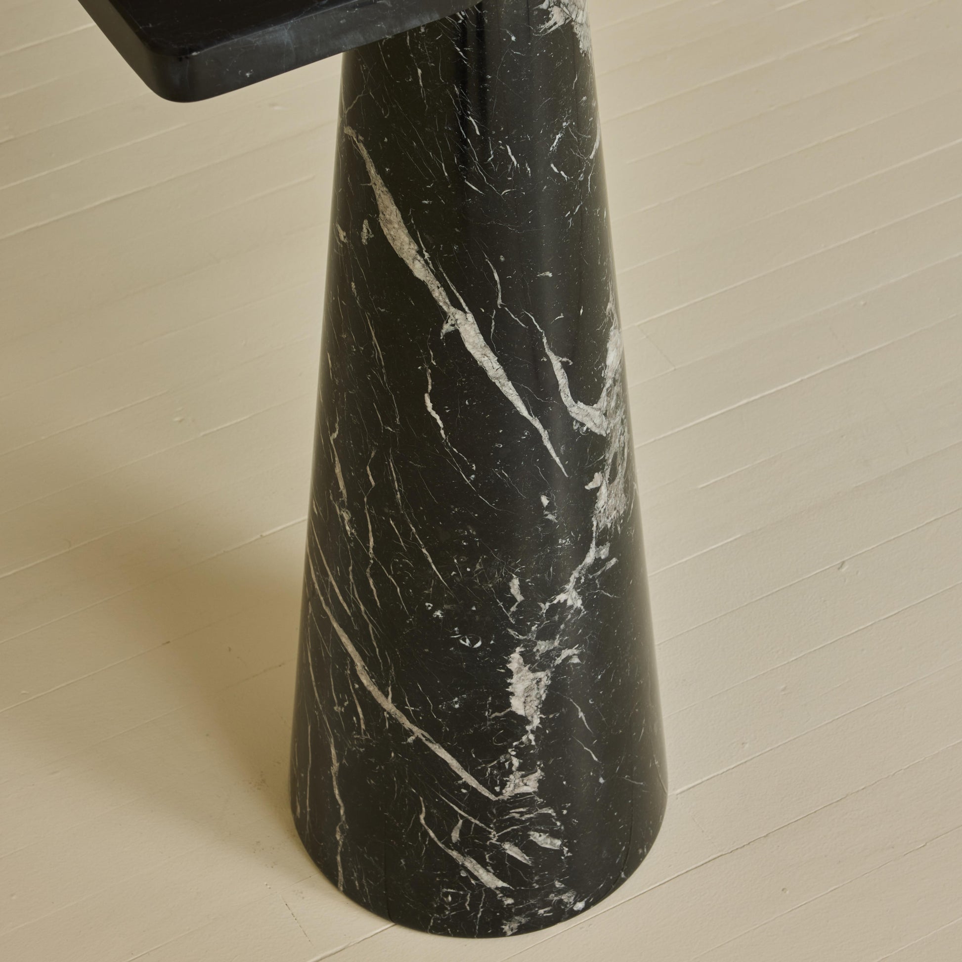 Angelo Mangiarotti Black Marble Console Table, 1970s